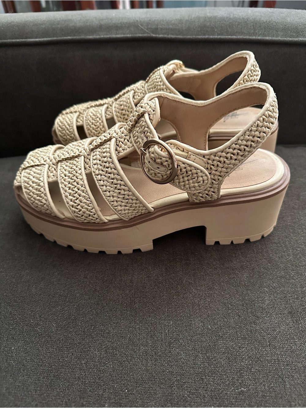 Wild Fable - Women's Elide Raffia Fisherman Platform Heels
